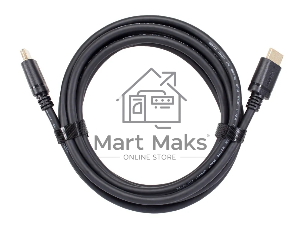 Кабель HDMI 19M/M,ver. 2.1 8KX60Hz (Econom) 3m Telecom TCG245C-3M