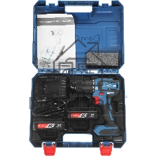 Дрель-шуруповерт DongCheng DCJZ2040i13, 20 В, 2 Ач, 45 Нм, бесщеточный, ударный