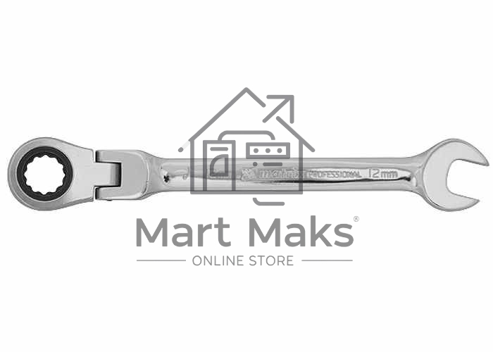 Ключ MATRIX 14871комбинированный трещоточный 19мм crv шарнирный зерк.хром