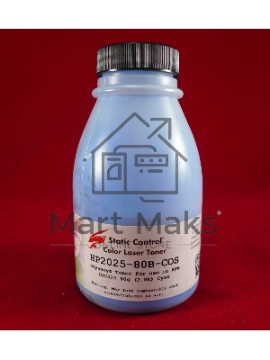 Тонер для принтера Static Control HP2025-80B-COS голубой (флакон 80гр) для HP CP2020/2025/2320