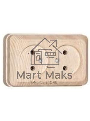 Розетка 2-м ОП Олимп 16А сосна UNIVersal 5560858