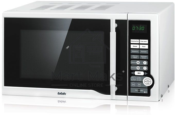 Микроволновая печь BBK 20MWS-770S/W белый, 20 л, 700 Вт, переключатели - кнопки