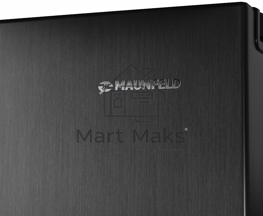 Холодильник Maunfeld MFF177NFSB черный глянц. двухкамерный 263/170л морозилка сбоку, No Frost, Side by Side