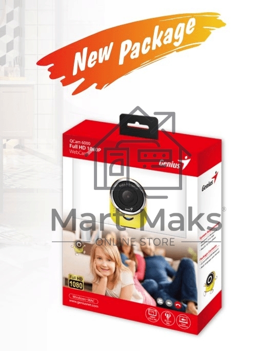 Интернет-камера Genius QCam 6000 красная (Red) new package
