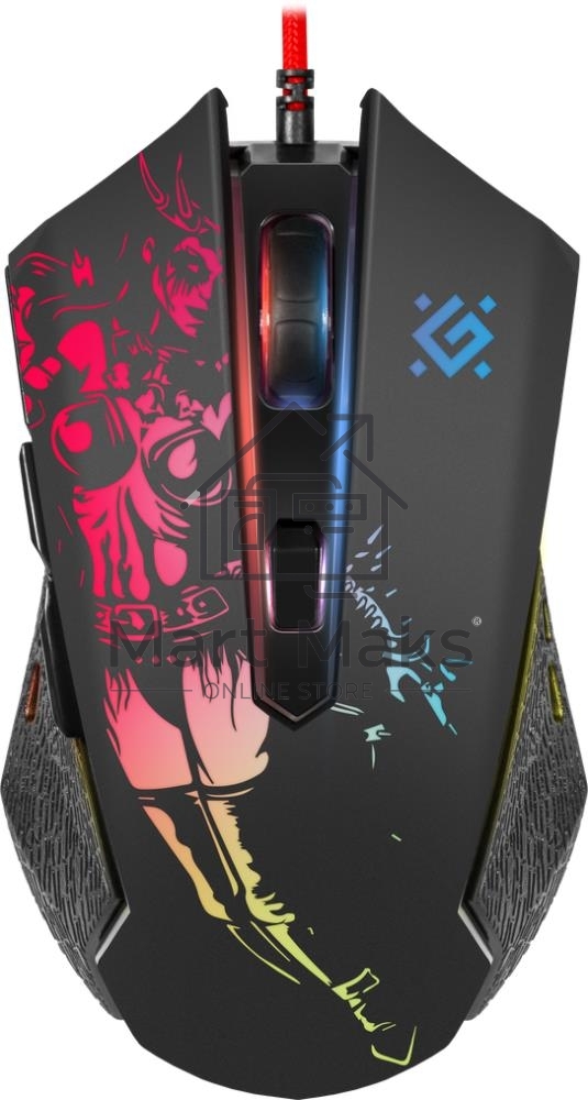 Мышь проводная Defender Sin'Sister GM-933 черный, 7200 dpi, USB, кнопки - 6