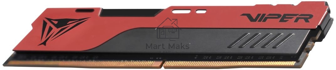 Оперативная память Patriot Viper Elite II, DDR4, 32GB (1x32 GB), 3200 MHz, CL18, DIMM, радиатор, красный, черный