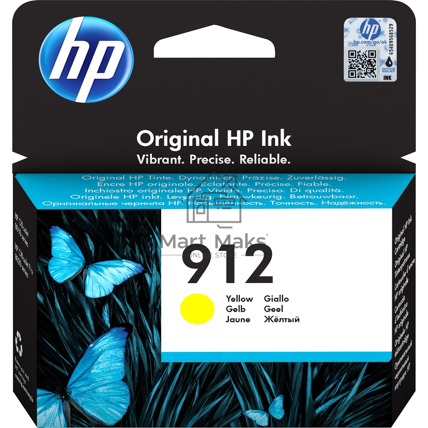 Картридж струйный HP 912 3YL79AE желтый (315стр.) для HP DJ IA OfficeJet 801x/802x