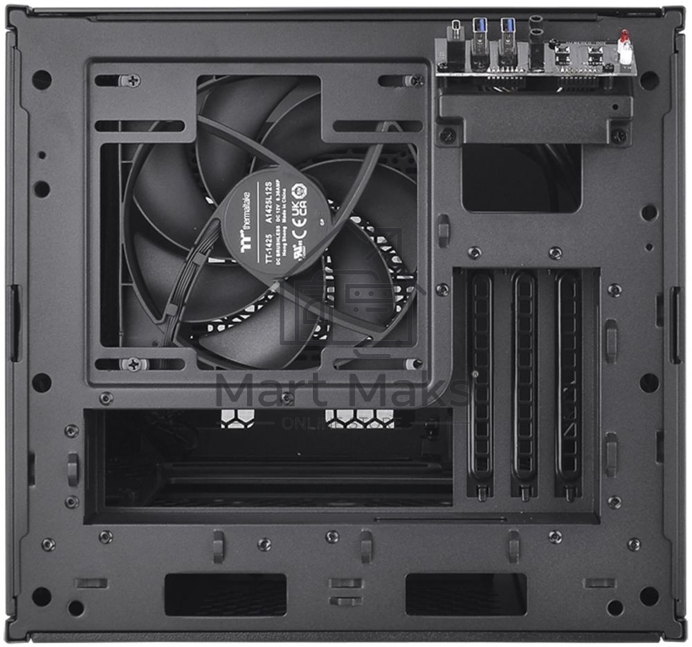 Компьютерный корпус Thermaltake The Tower 200 черный без БП miniITX 11x120mm 5x140mm 2xUSB3.0 audio bott PSU