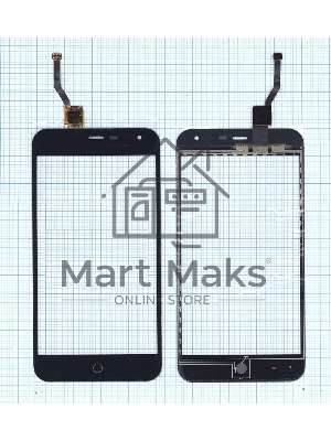 Сенсорное стекло (тачскрин) для Meizu M1 Mini черное