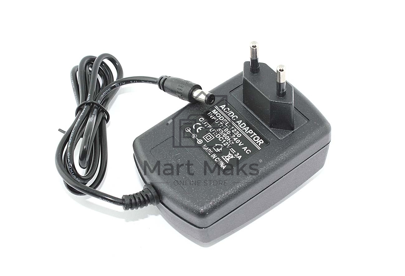 Блок питания (сетевой адаптер) 12V 3A 5.5x2.5