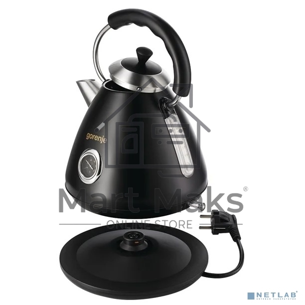 Чайник электрический Gorenje K17CLBK, 1,7л, 2200Вт, черный