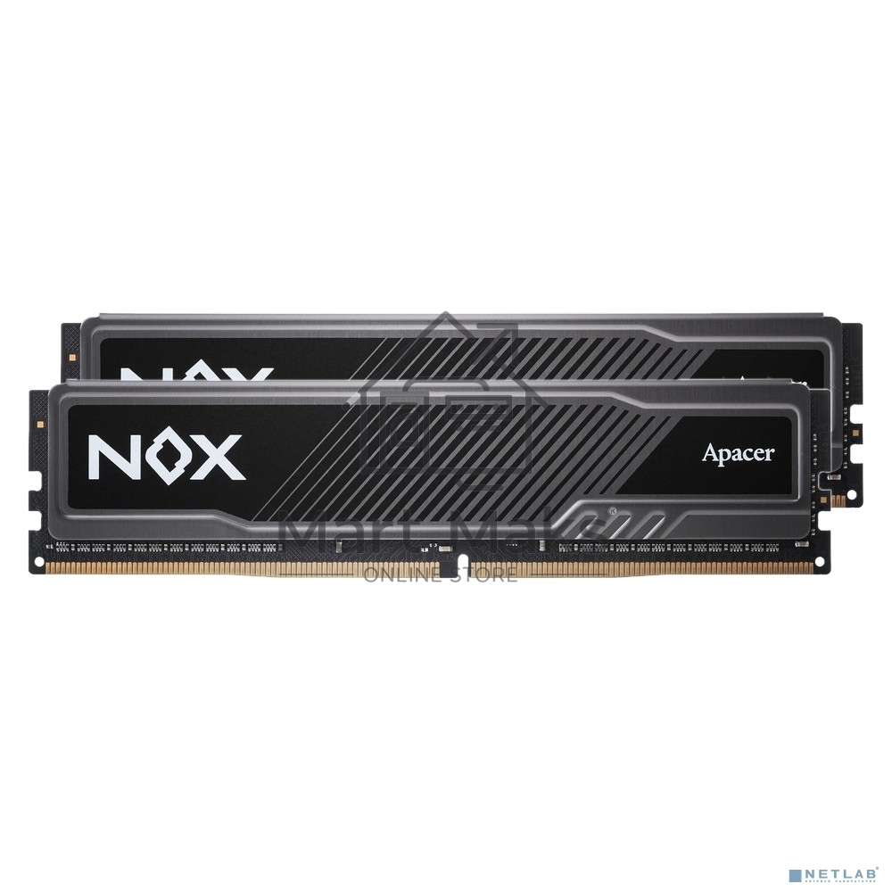 Оперативная память Apacer Nox, DDR4, 16GB (2x8GB), 3600MHz, CL18, UDIMM, с радиатором, серый