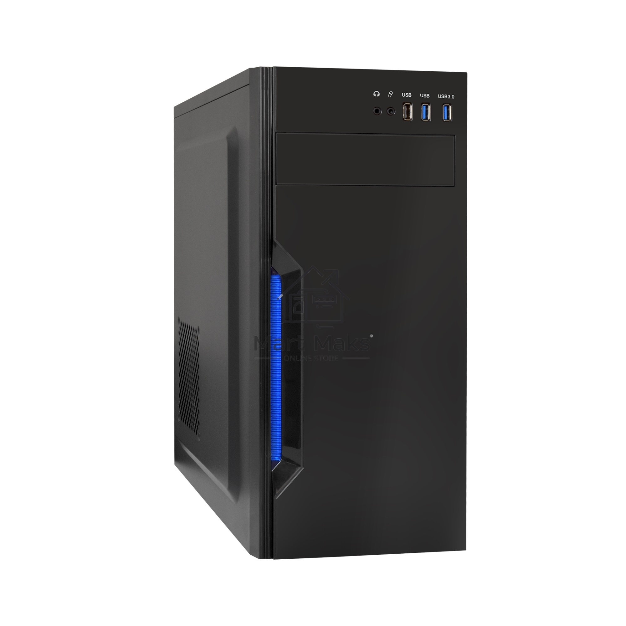 Компьютерный корпус Miditower ExeGate XP-333U-UNS400 (ATX, БП UNS400 с вент. 12см, 1*USB+2*USB3.0, аудио, черный)