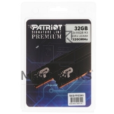 Оперативная память Patriot Signature, DDR4, 32GB (1x32 GB), 3200 MHz, CL22, DIMM