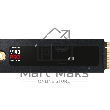 Твердотельный накопитель SSD Samsung M.2 2280 8TB 9100 PRO PCIe Gen5x4 with NVMe, V NAND TLC (V8) Internal Solid State Drive
