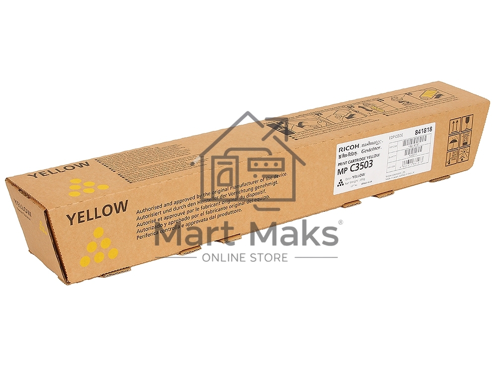Картридж лазерный тип MP C3503 желтый для Ricoh Aficio MPC3003/3503 (18000стр)