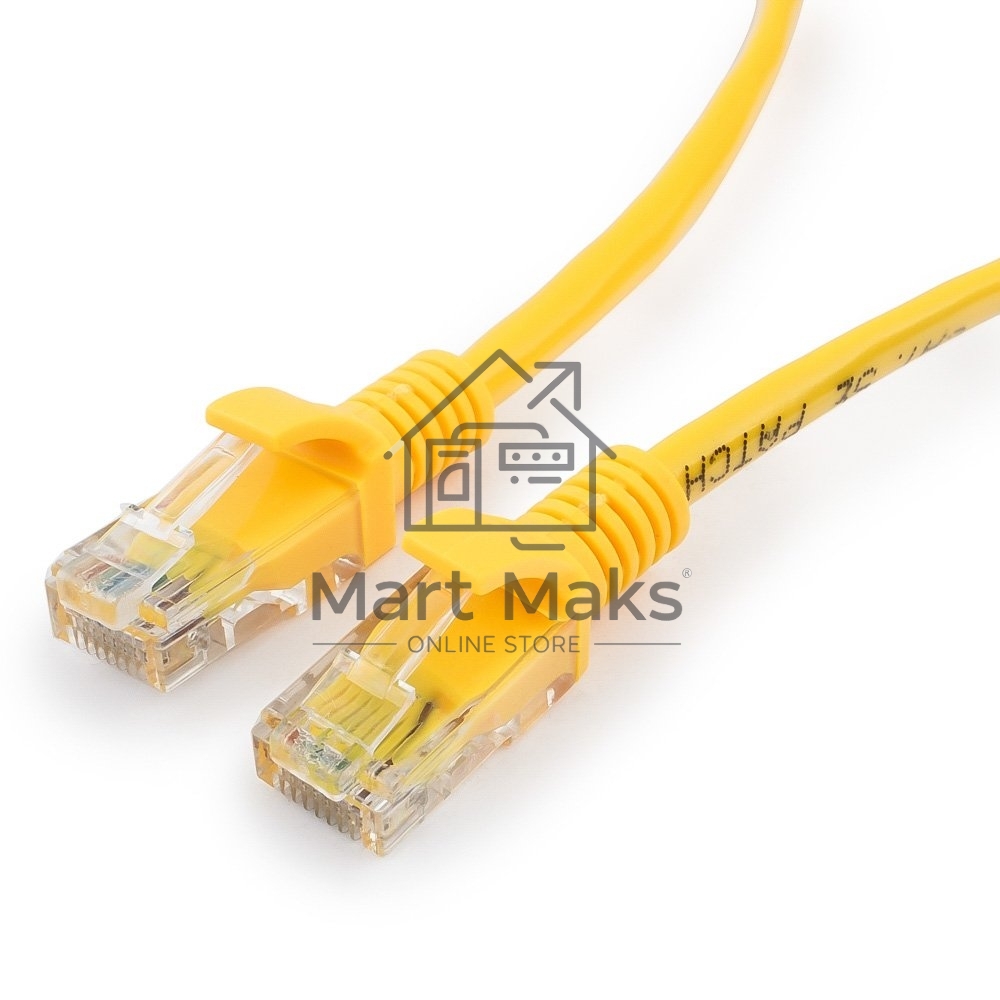 Патч-корд UTP Cablexpert кат.5e, 2м, литой, многожильный (жёлтый)