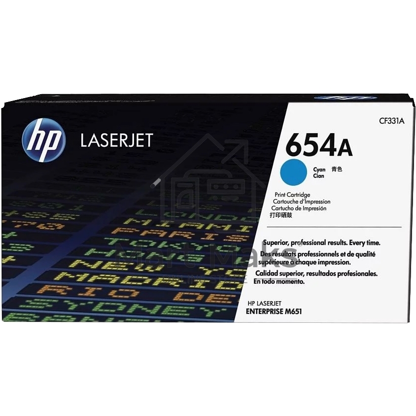 Тонер Картридж HP 654A CF331A голубой для HP CLJ Ent M651n/M651dn/M651xh/M680dn/M680f (15000стр.)