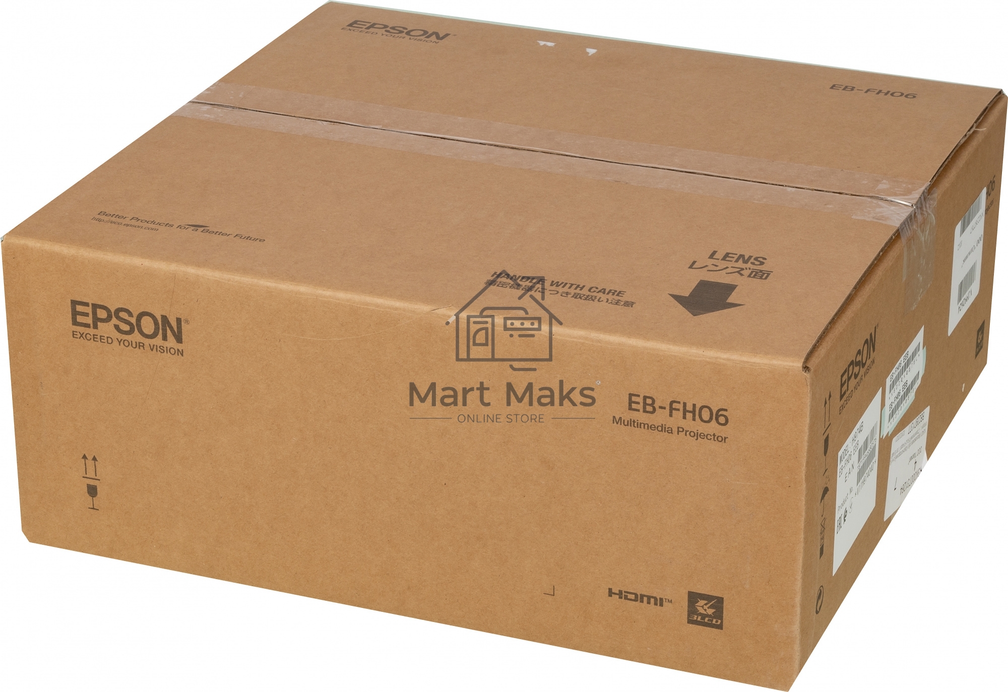 Проектор Epson EB-FH06 белый (LCD, 1920×1080, 3500Lm, 16000:1, 2.7 kg) (V11H974040)