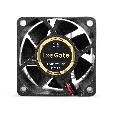 Вентилятор для корпуса ExeGate EX06025S2P черный, 60 мм, 3500 об/мин, 24 дБ, 2 pin