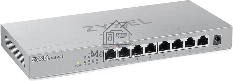 Коммутатор Zyxel XMG-108-ZZ0101F 8x2.5Гбит/с 1SFP+ неуправляемый