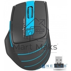 Мышь беспроводная A4Tech Fstyler FG30 серый/синий, 2000 dpi, радиоканал, USB, кнопки - 5