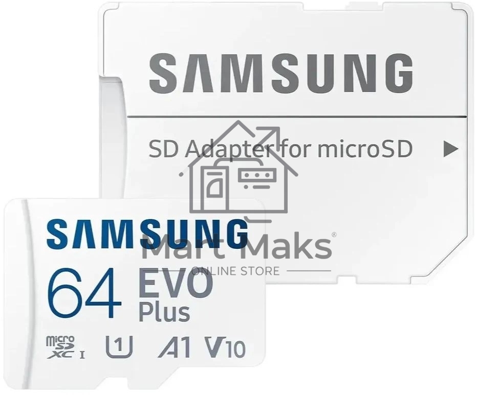 Флеш карта microSDXC 64GB Samsung MB-MC64SA EVO Plus + adapter