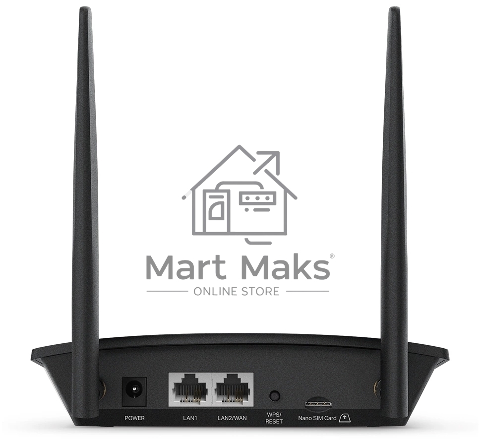 Роутер беспроводной TP-Link TL-MR100 N300 10/100BASE-TX/4G(3G) cat.4 черный