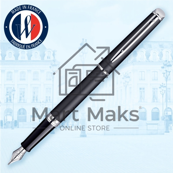 Ручка перьевая Waterman Hemisphere (CWS0920810) Matte Black CT F сталь нержавеющая, подарочная коробка
