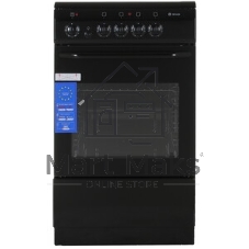 Плита электрическая De Luxe 506004.04ЭС 031 черный, конфорок 4 шт, духовка 60 л, 50 см x 87 см x 60 см