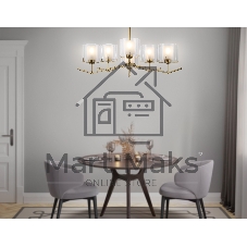 Люстра Ambrella light LH57008/6 BS/FR латунь/белый матовый E14/6 max 40W D850*420