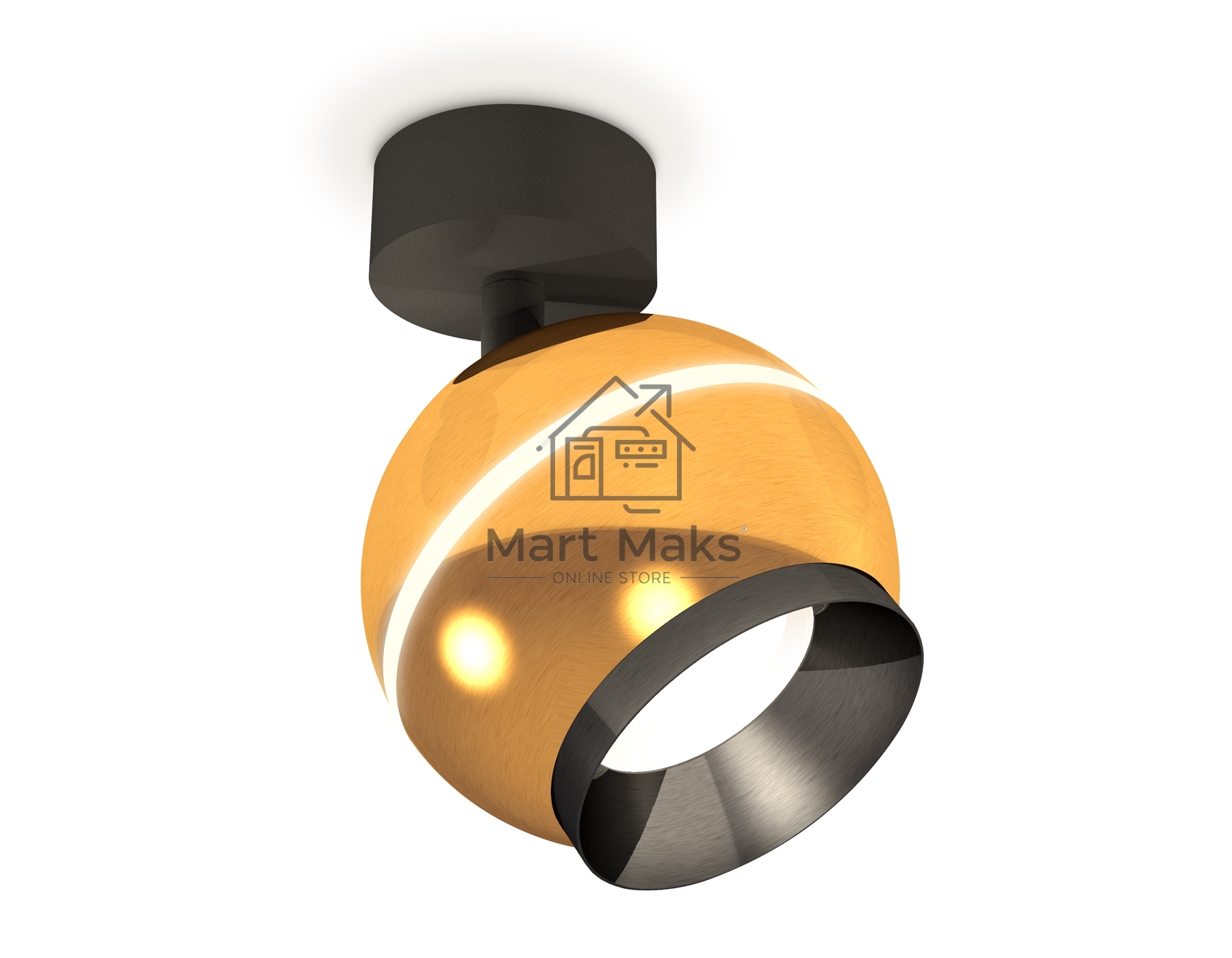 Комплект поворотного светильника Ambrella light XM1105001 PYG/SBK/PBK золото желтое полированное/черный песок/черный полированный MR16 GU5.3 LED 3W