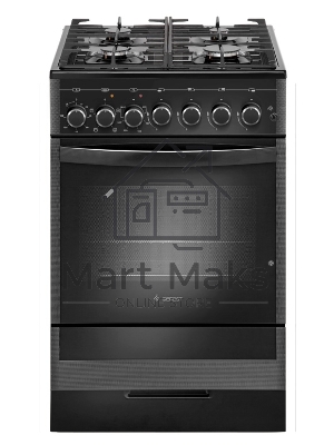 Плита комбинированная Gefest ПГЭ 5502-02 0044 черный, конфорок 4 газовых, духовка 55 л, 50 см x 85 см x 58.5 см