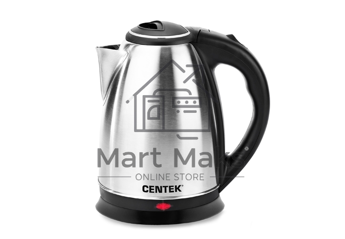 Чайник Centek CT-0035 (матовый) металл 1,5л, 2000W, хромированная вставка на крышке