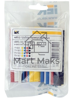 Набор Iek UDRS-D3-D6-10-10 ТТУ 6/3 (4хЧ, 2хБ, К, С, Ж, З) 10х10см/упак IEK