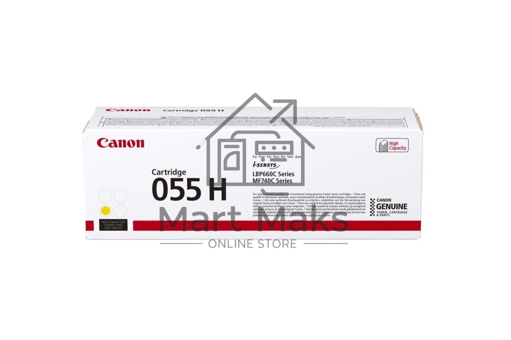 Картридж лазерный Canon 055 H Y (3017C002) желтый (5900 стр.) для Canon i-SENSYS серий MF740, LBP660