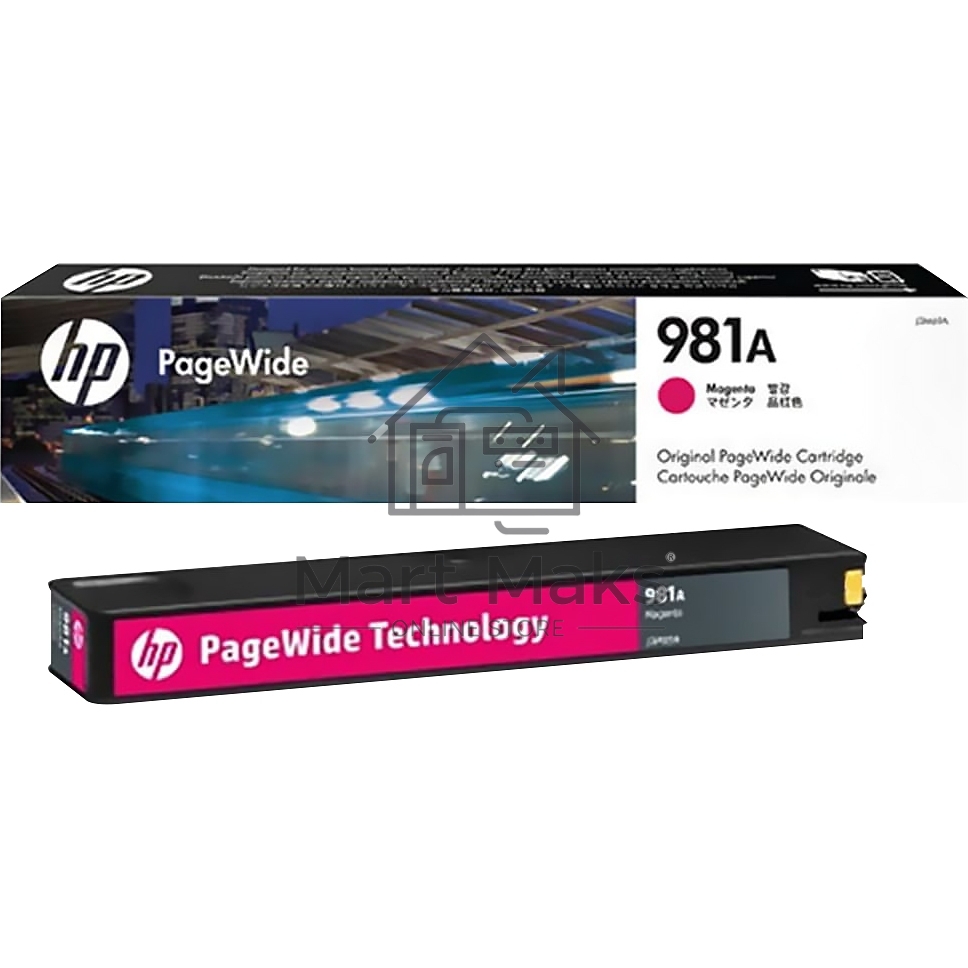 Картридж струйный HP 981A пурпурный для HP Color PageWide Ent Flow MFP 586, 566 6000 стр