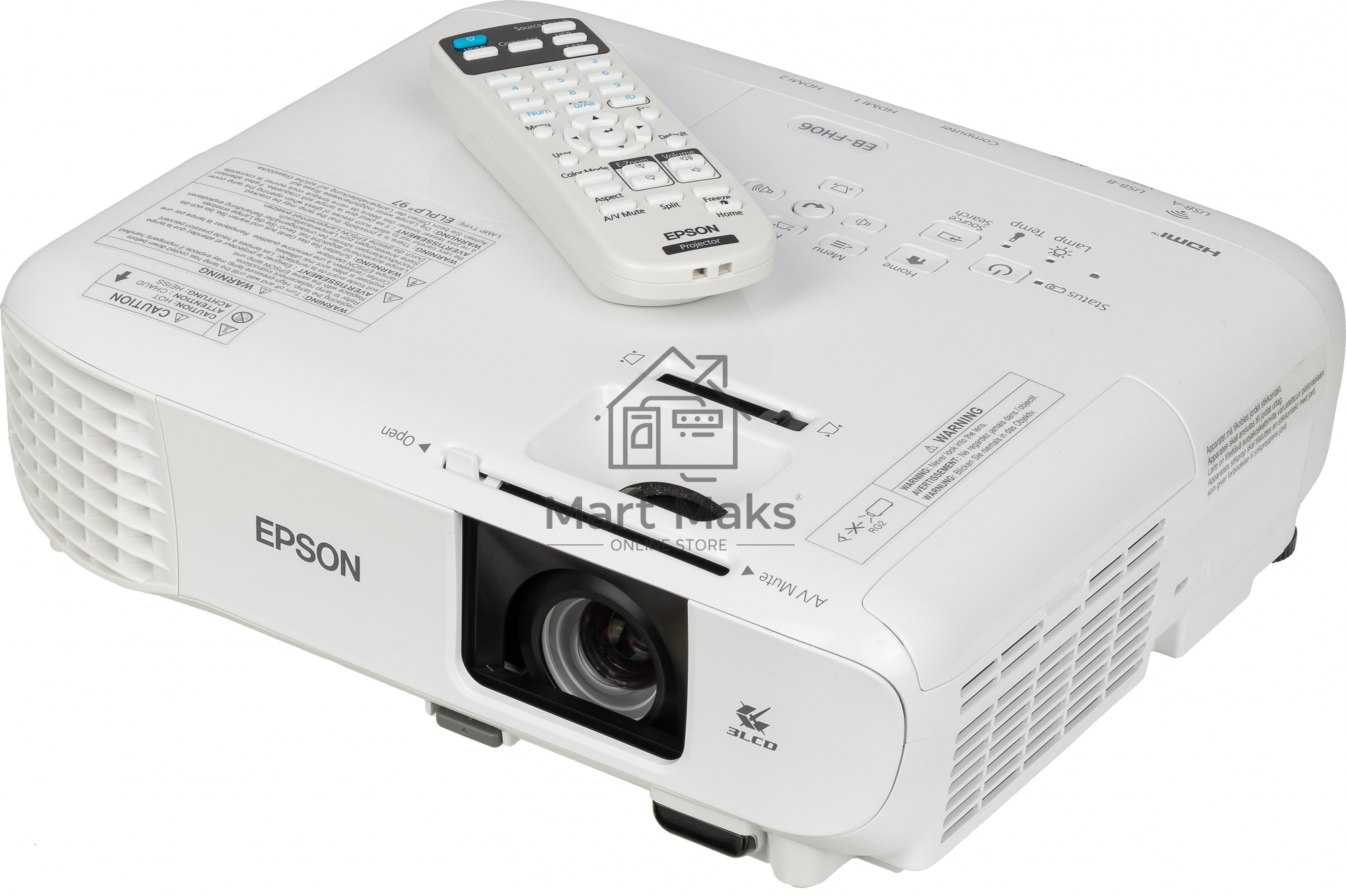 Проектор Epson EB-FH06 белый (LCD, 1920×1080, 3500Lm, 16000:1, 2.7 kg) (V11H974040)