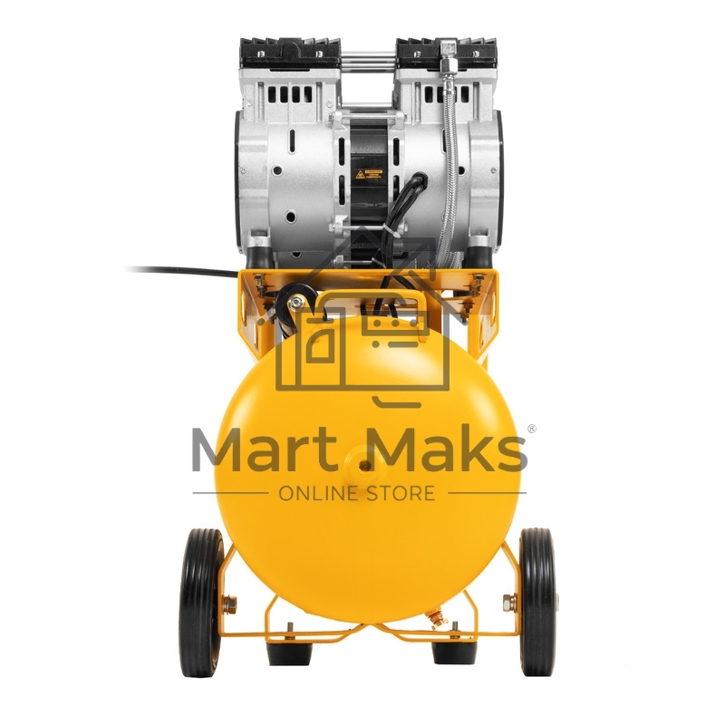 Компрессор безмаслянный малошумный DLS 2200/50, 2200 Вт, 2х1100, 50 л, 380 л/мин Denzel