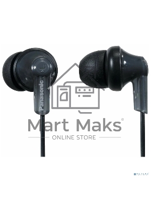Наушники вкладыши Panasonic RP-HJE120 1.1м черный проводные в ушной раковине (RP-HJE120EEK)