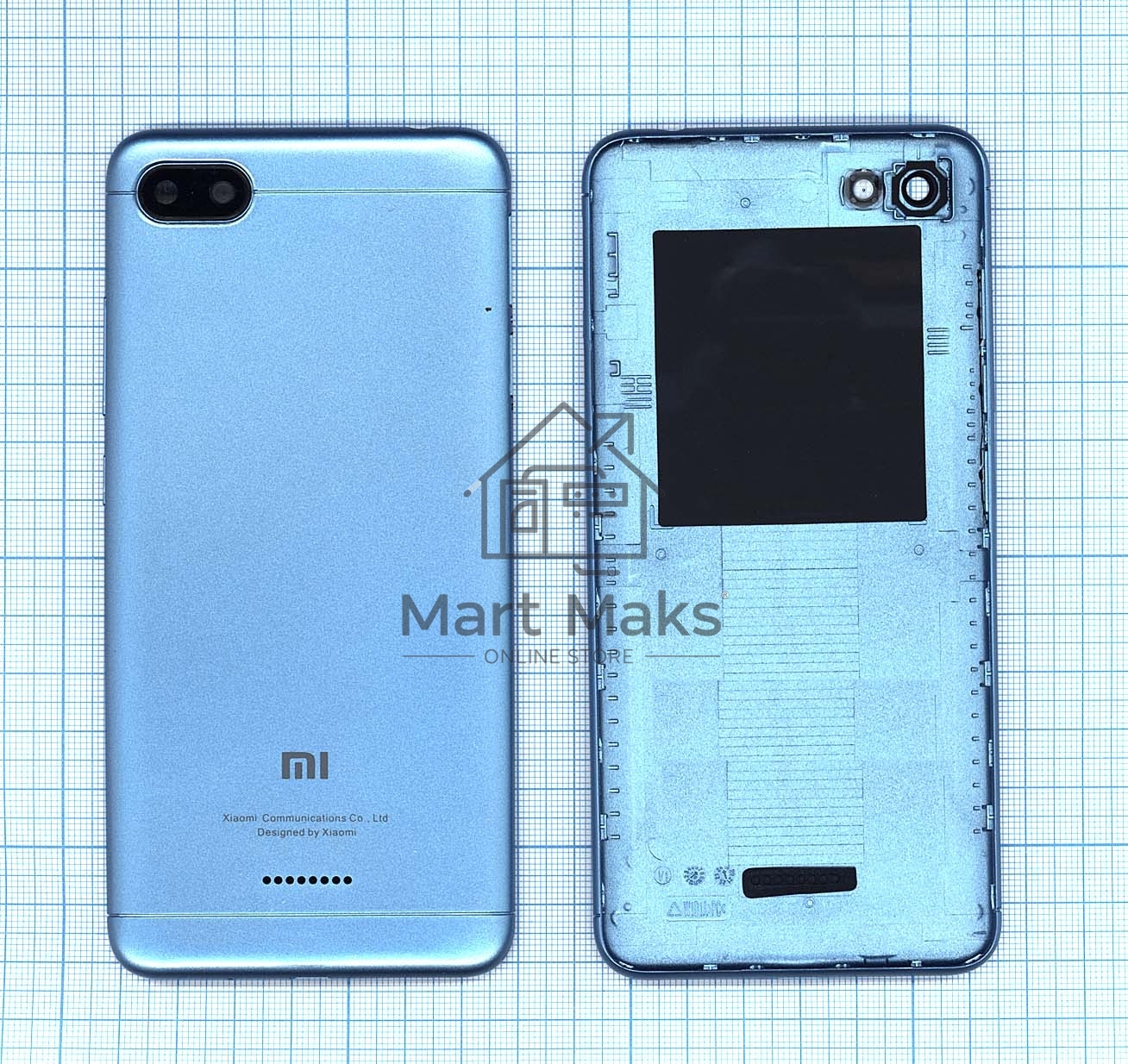 Задняя крышка для Xiaomi Redmi 6A синяя