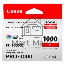 Картридж струйный Canon PFI-1000 R красный (80 мл.) для Canon IJ SFP PRO-1000 WFG