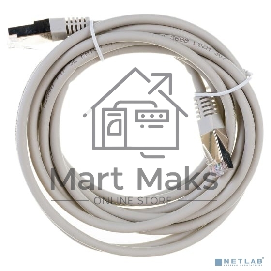 Пaтч-корд F/UTP Rexant, категория 5e, RJ45-RJ45, экранированный, 24AWG, LSZH, серый, 3м