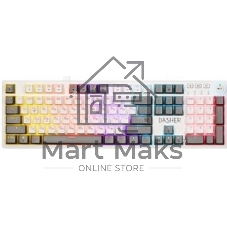 Клавиатура Defender Dasher GK-472 проводная, USB Type-A, серый/белый