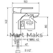 SL133-001F Смеситель для умывальника, ø35