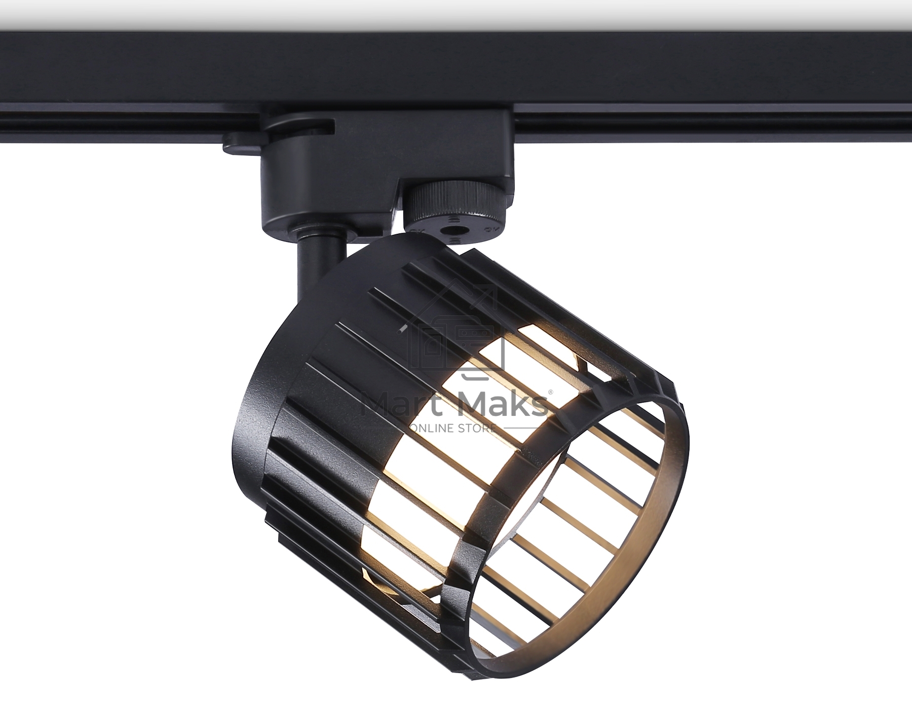 Трековый однофазный светильник Ambrella light GL5349 BK черный GX53 D100*80