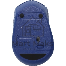 Мышь беспроводная Logitech M330 SILENT PLUS синий, 1000 dpi, радиоканал, USB, кнопки - 3