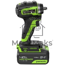 Гайковерт Greenworks G24IW200 аккум. патрон:квад.3/8