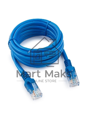 Патч-корд UTP Cablexpert кат.5e, 2м, литой, многожильный (синий)