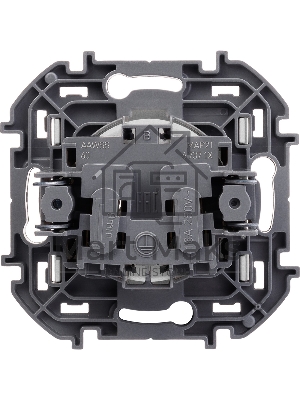 Розетка 2К 16А 250В алюминий
